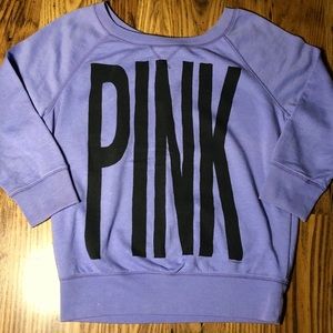 PINK 3/4 Sleeve Purple Sweatshirt Size M